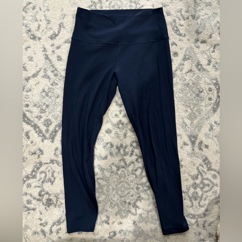 Lululemon Align high rise pant. 25” navy. Size 8